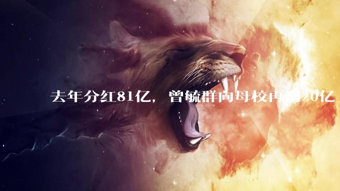 去年分红81亿，曾毓群向母校再捐20亿_宁德_瑞庭_时代
