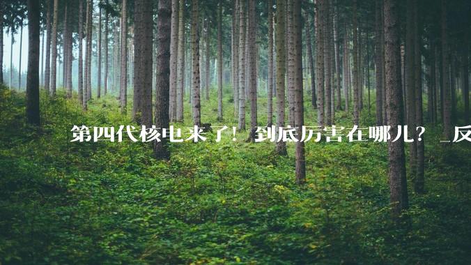 第四代核电来了！到底厉害在哪儿？_反应堆_核能_堆芯