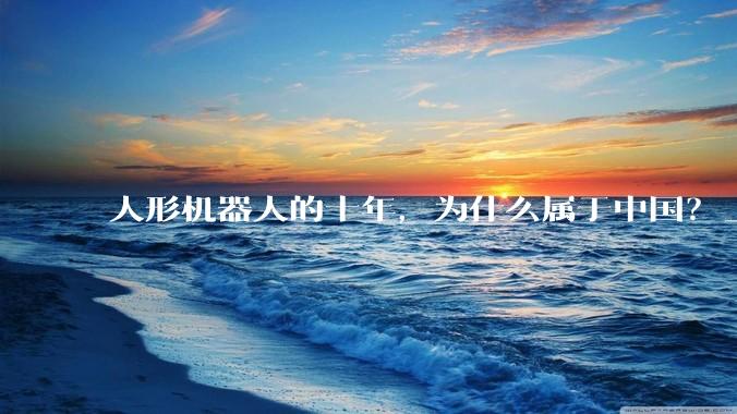 人形机器人的十年，为什么属于中国？_全球_美国的_政策