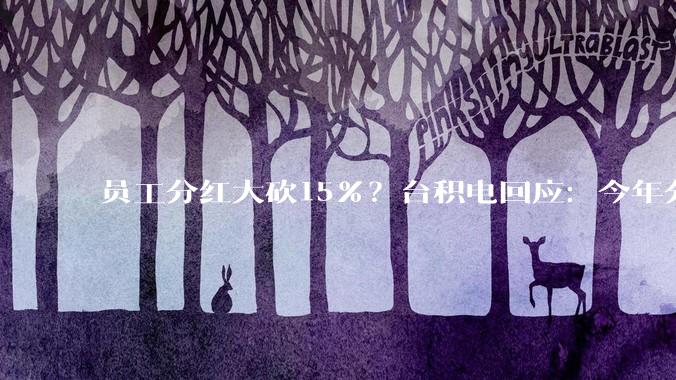 员工分红大砍15%？台积电回应：今年分红增长将超去年_公司_去年度_薪资