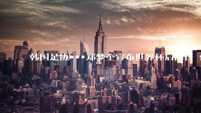 韩国足协***郑梦奎宣布世界杯后离任 任期到2029年才结束_足球_比赛_***