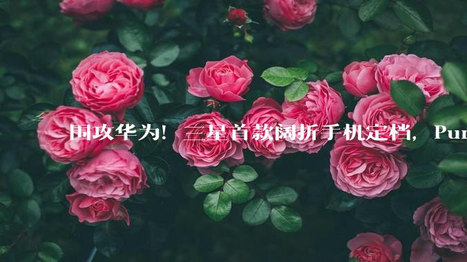 围攻华为！三星首款阔折手机定档，PuraXMax还有3款竞品在路上_Galaxy_Fold_支持