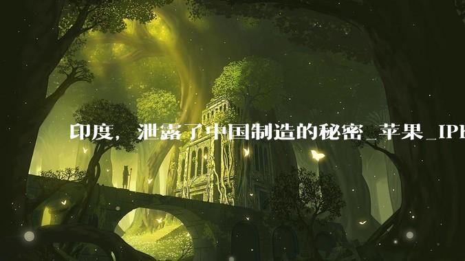 印度，泄露了中国制造的秘密_苹果_iPhone_库克当