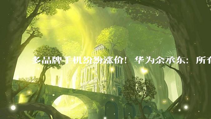 多品牌手机纷纷涨价！华为余承东：所有手机可能都要涨价，否则会亏损销售_价格_小米_内存