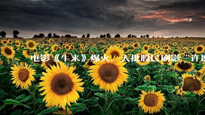 电影《牛来》爆火，大批股民刷影“许愿” - *