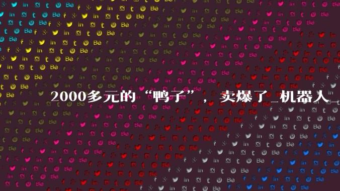 2000多元的“鸭子”，卖爆了_机器人_芯片_智能