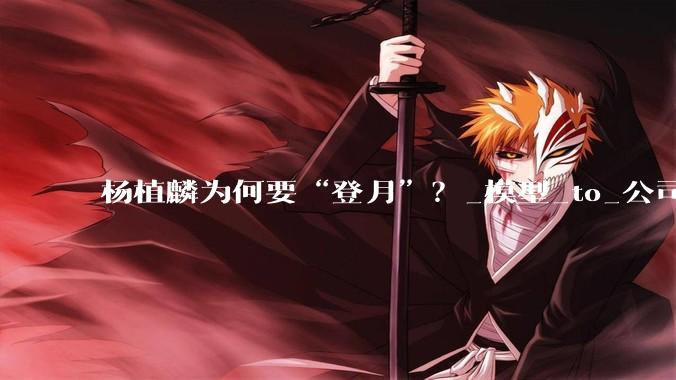 杨植麟为何要“登月”？_模型_to_公司