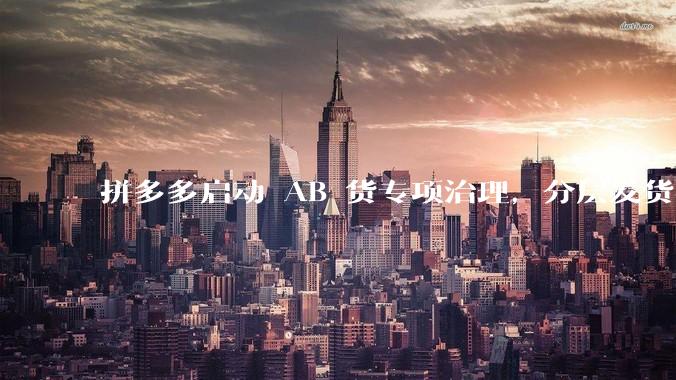拼多多启动 AB 货专项治理，分层发货被列为重点 - *